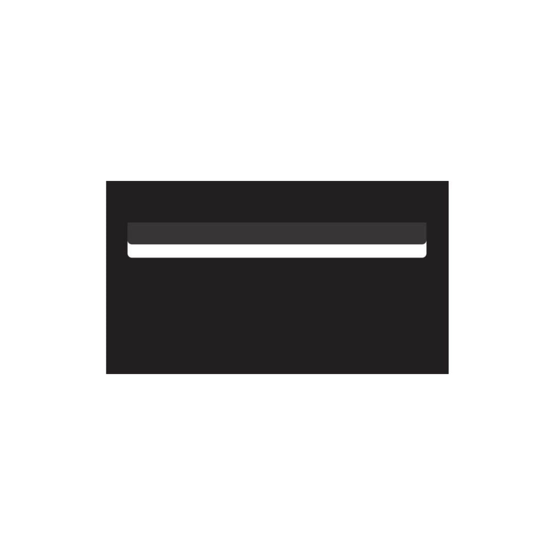 Black Powder-Coated Aluminium Letterbox Faceplate 390 x 220 - 340 Slot