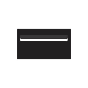 Black Powder-Coated Aluminium Letterbox Faceplate 390 x 220 - 340 Slot