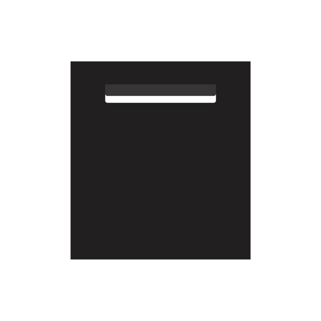 Black Powder-Coated Aluminium Letterbox Faceplate 390 x 430