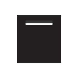 Black Powder-Coated Aluminium Letterbox Faceplate 390 x 430