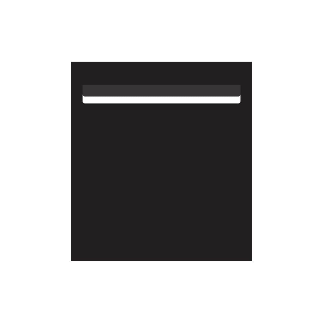 Black Powder-Coated Aluminium Letterbox Faceplate 390 x 430mm - 340 Slot