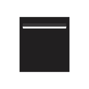 Black Powder-Coated Aluminium Letterbox Faceplate 390 x 430