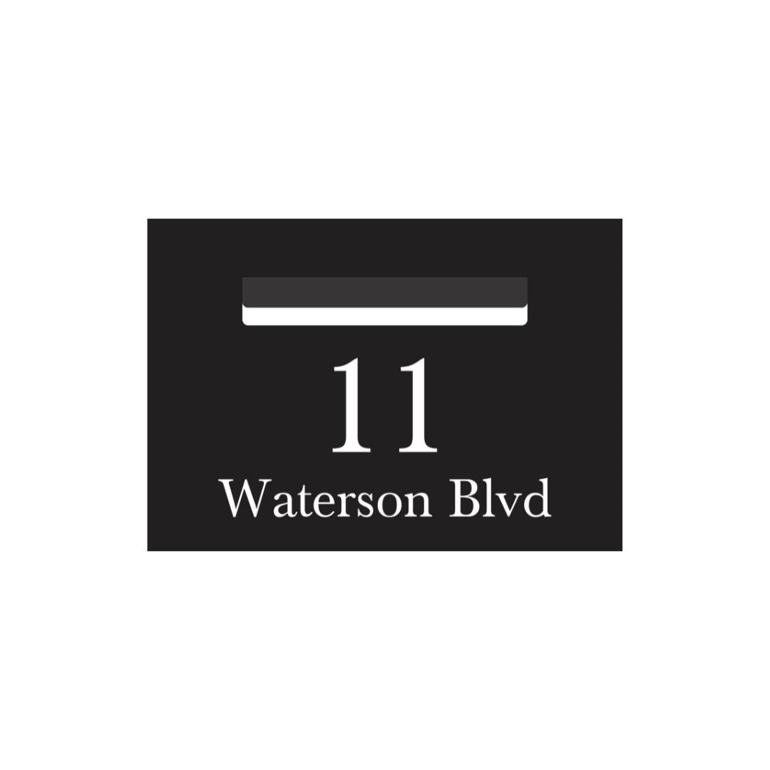 Black Powder-Coated Aluminium Letterbox Faceplate 400 x 250 - 240 Slot