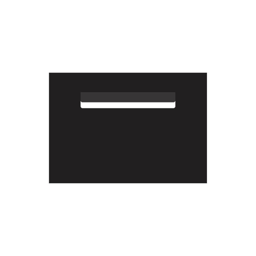 Black Powder-Coated Aluminium Letterbox Faceplate 400 x 250 - 240 Slot