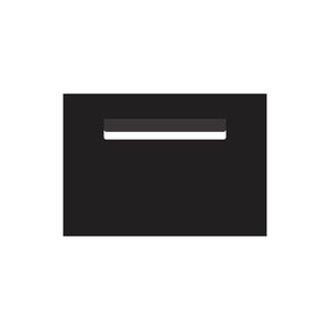Black Powder-Coated Aluminium Letterbox Faceplate 400 x 250 - 240 Slot