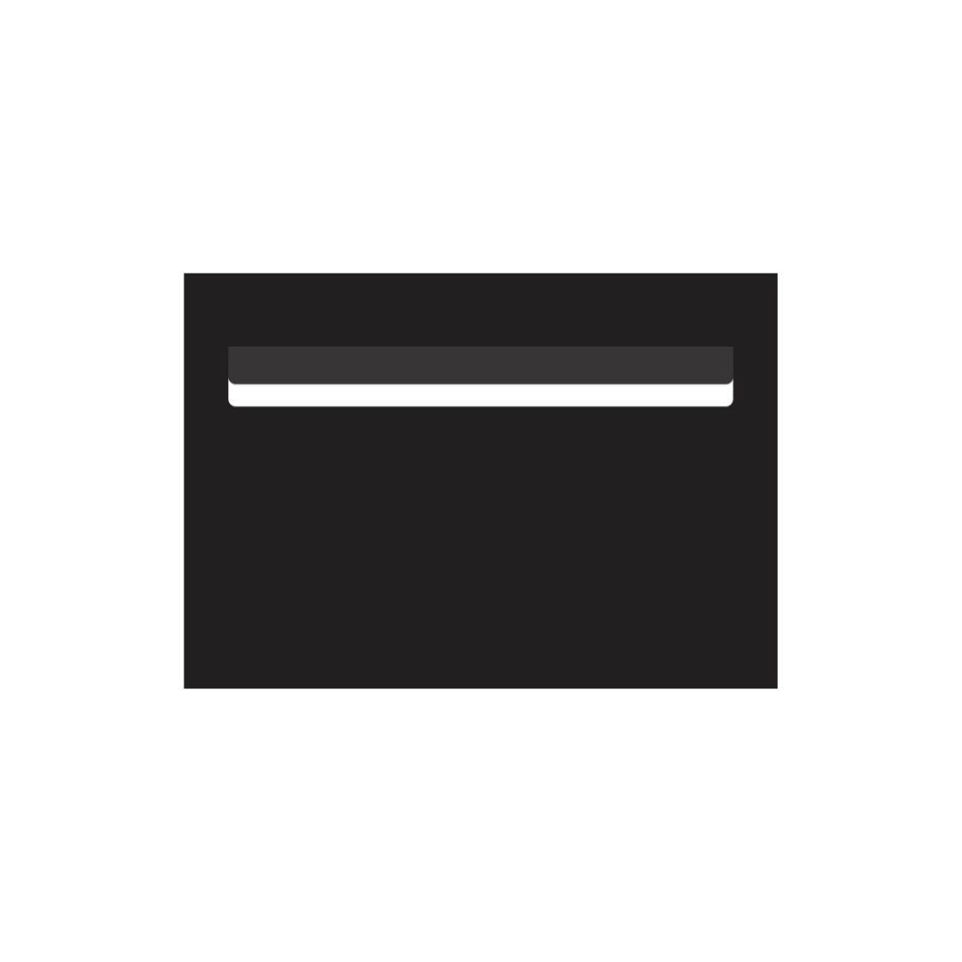 Black Powder-Coated Aluminium Letterbox Faceplate 400 x 250 - 340 Slot