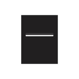 Black Powder-Coated Aluminium Letterbox Faceplate 450 x 600 - 340 Slot