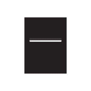 Black Powder-Coated Aluminium Letterbox Faceplate 450 x 600 - 340 Slot