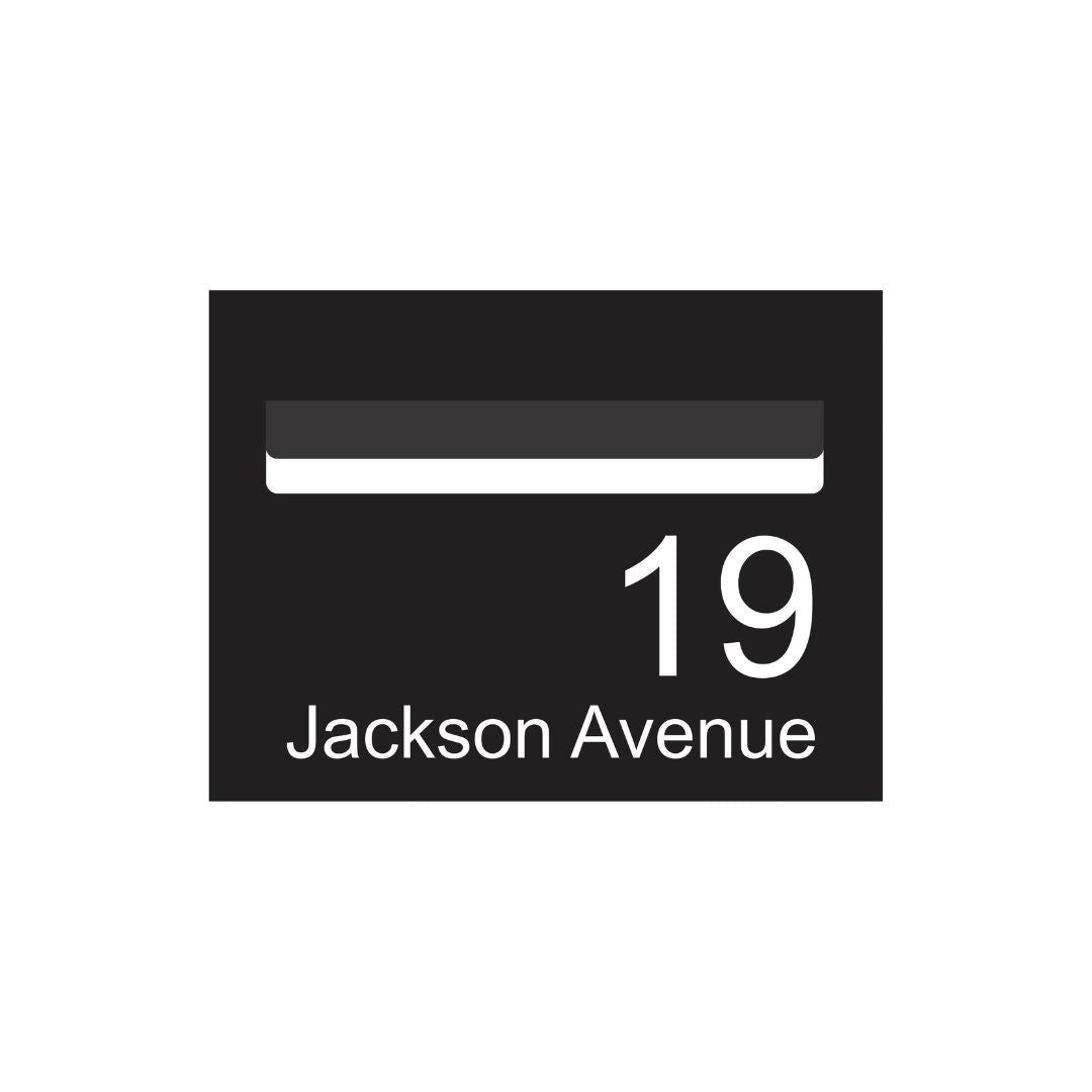 Black Powder-Coated Aluminium Letterbox Faceplate 290 x 220 with 240 Slot