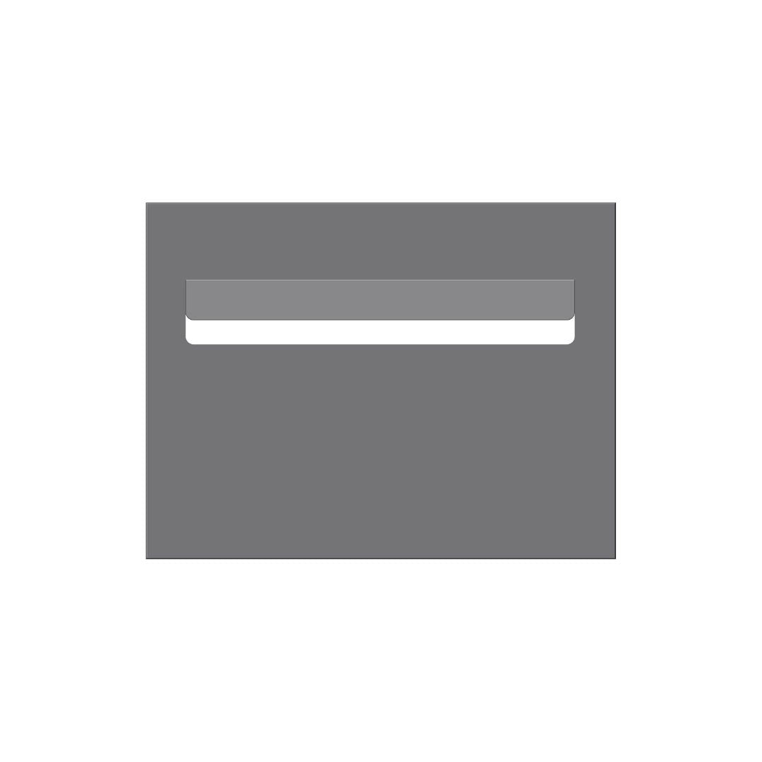 Basalt Powder-Coated Aluminium Letterbox Faceplate 290 x 220 with 240 Slot