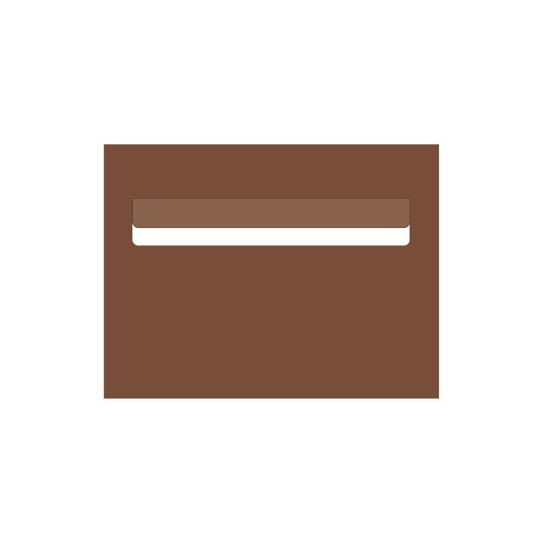 Corten Powder-Coated Aluminium Letterbox Faceplate 290 x 220 with 240 Slot