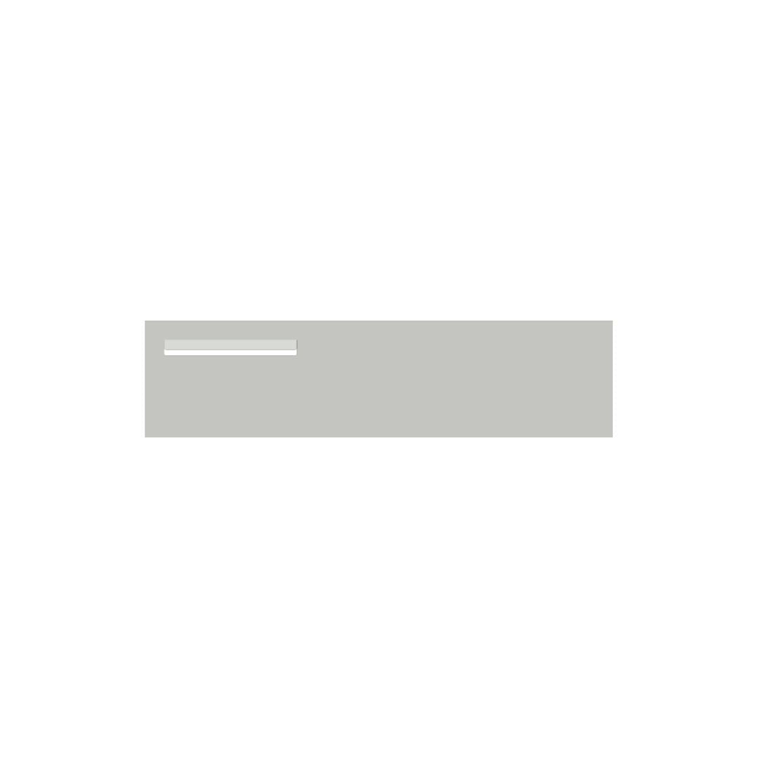 Shale Grey Powder-Coated Aluminium Letterbox Faceplate 1200 x 300 - 340 Slot LHS