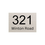 Silver Aluminium Adress Sign with Vinyl Text - 200 x 140