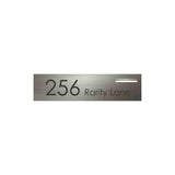 Marine Grade Brushed Stainless Steel Letterbox Faceplate 1200 x 300 (Laser Etched) - 240 Slot