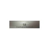 Marine Grade Brushed Stainless Steel Letterbox Faceplate 1200 x 300 (Laser Cut) - 340 Central Slot