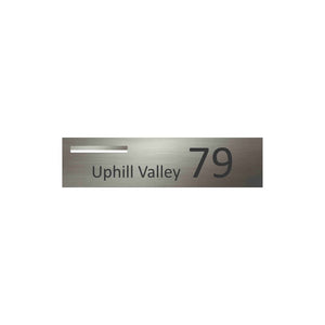 Marine Grade Brushed Stainless Steel Letterbox Faceplate 1200 x 300 (Laser Cut) - 340 Slot LHS