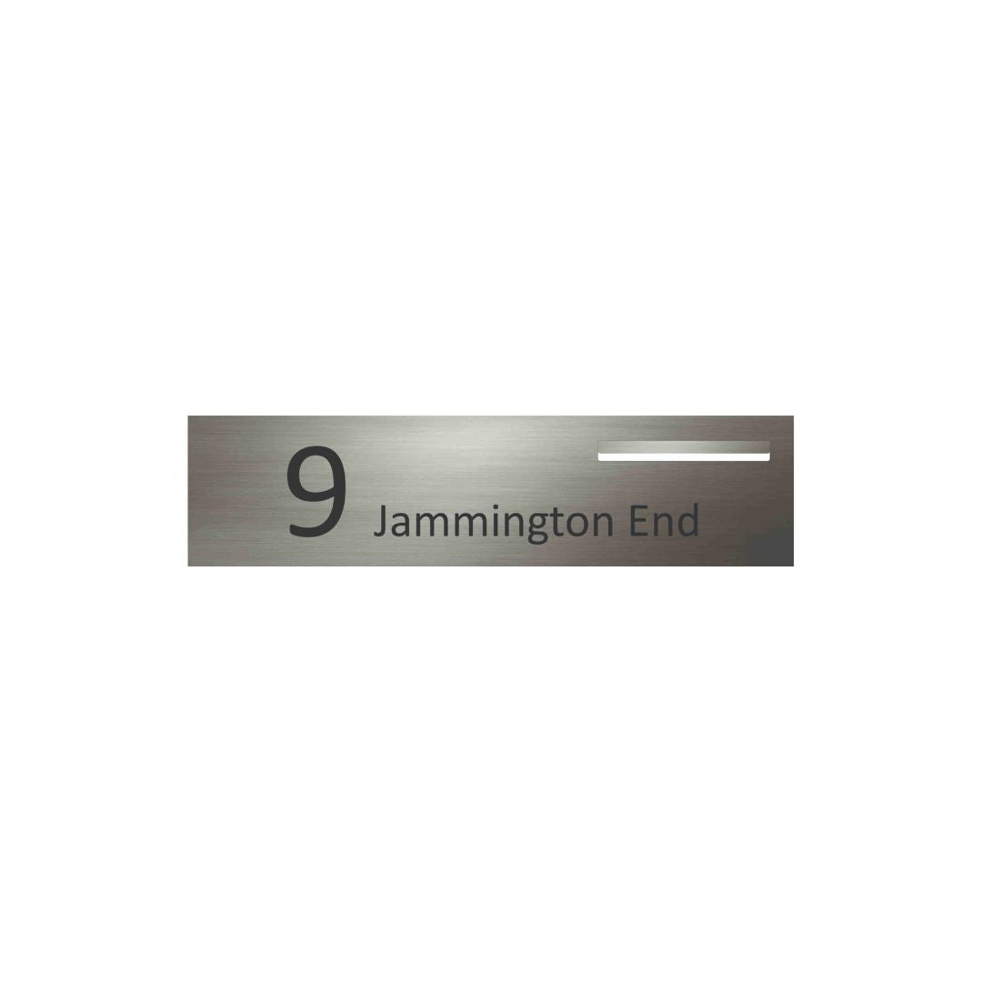 Marine Grade Brushed Stainless Steel Letterbox Faceplate 1200 x 300 (Laser Cut) - 240 Slot