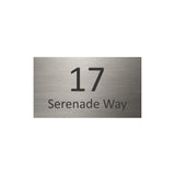 316 Marine Grade Brushed Stainless Steel Address Plate 390 x 220 - Laser Etched
