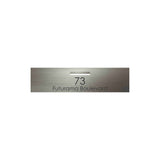 Marine Grade Brushed Stainless Steel Letterbox Faceplate 1200 x 300 (Laser Cut) - 240 Central Slot