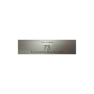 Marine Grade Brushed Stainless Steel Letterbox Faceplate 1200 x 300 (Laser Cut) - 240 Central Slot