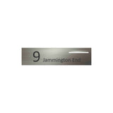 Marine Grade Brushed Stainless Steel Letterbox Faceplate 1200 x 300 (Laser Etched) - 340 Slot