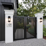 316 Marine Grade Brushed Stainless Steel Address Plate 390 x 220 - Laser Cut