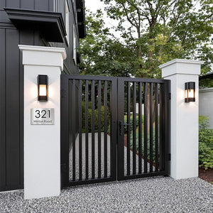 316 Marine Grade Brushed Stainless Steel Address Plate 390 x 220 - Laser Cut