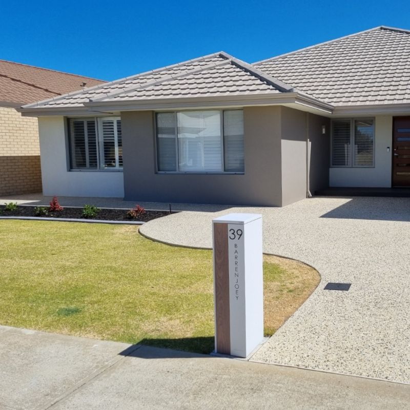 Vertical Custom Address Decal Sticker