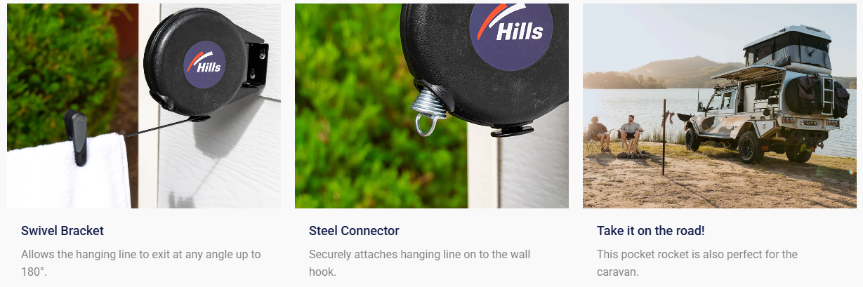 Hills 15m Single Cordomatic Retracting Clothesline