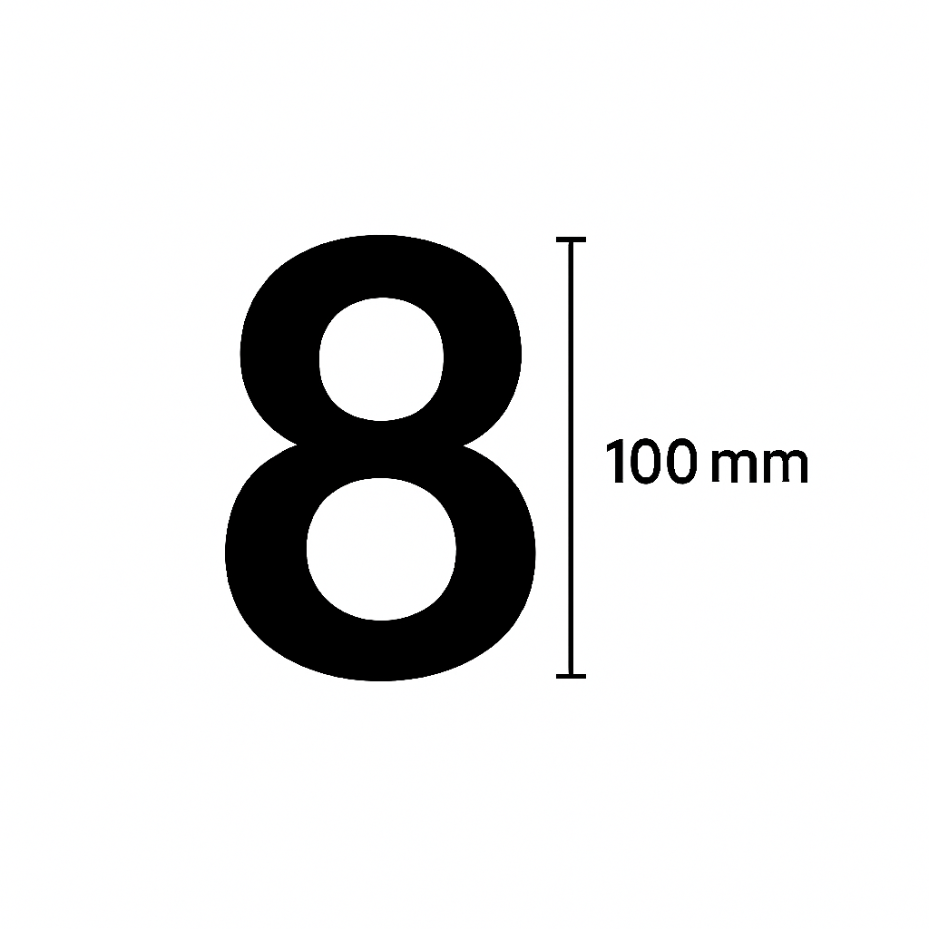 Custom 100mm Vinyl House Number