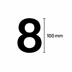Custom 100mm Vinyl House Number