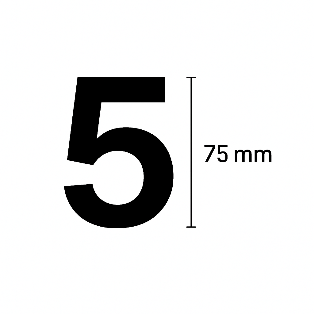 Custom 75mm Vinyl House Number