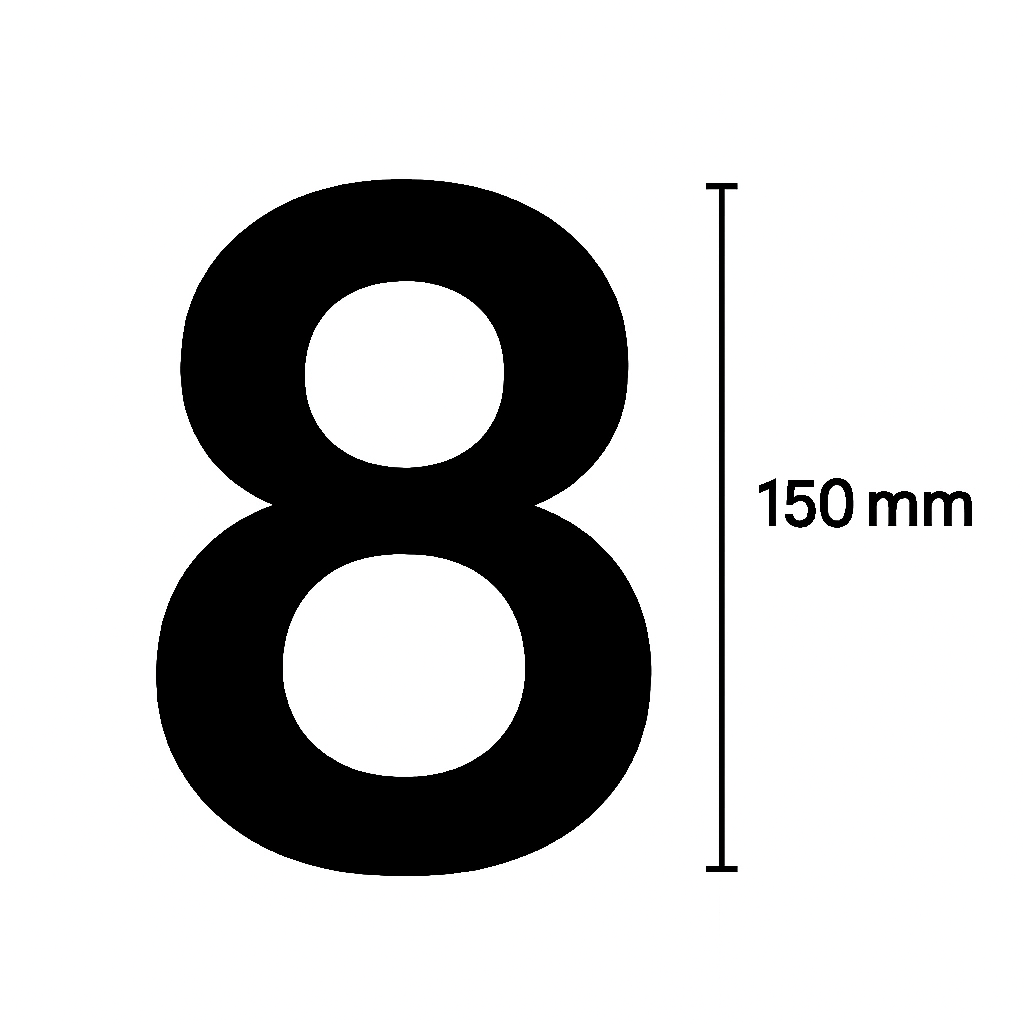 Custom 150mm Vinyl House Number