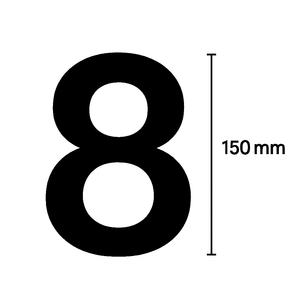 Custom 150mm Vinyl House Number