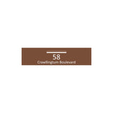 Corten Powder-Coated Aluminium Letterbox Faceplate 1200 x 300 - 340 Central Slot