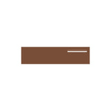 Corten Powder-Coated Aluminium Letterbox Faceplate 1200 x 300 - 340 Slot