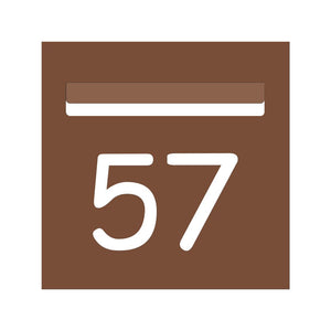 Corten Powder-Coated Aluminium Letterbox Faceplate 300 x 300 with 240 Slot