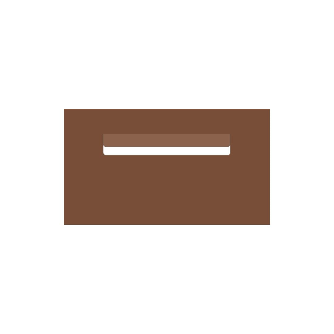 Corten Powder-Coated Aluminium Letterbox Faceplate 390 x 220 - 240 Slot