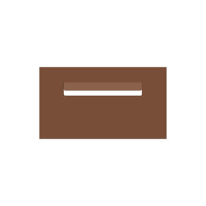 Corten Powder-Coated Aluminium Letterbox Faceplate 390 x 220 - 240 Slot