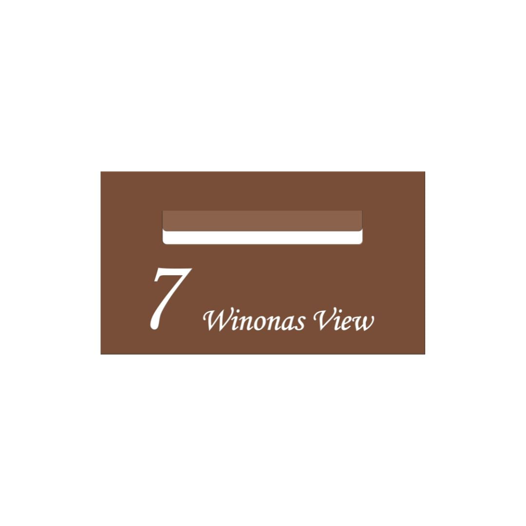 Corten Powder-Coated Aluminium Letterbox Faceplate 390 x 220 - 240 Slot