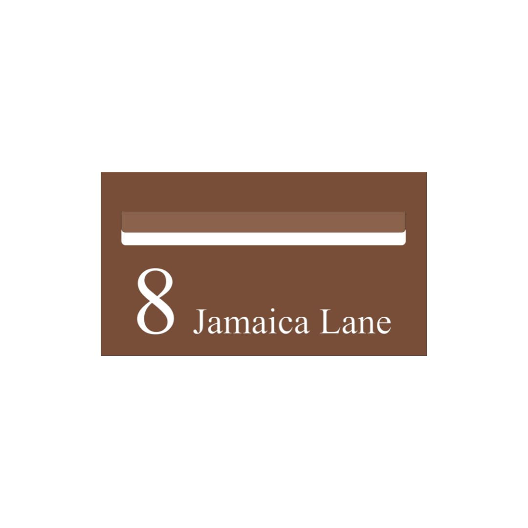 Corten Powder-Coated Aluminium Letterbox Faceplate 390 x 220mm - 340 Slot
