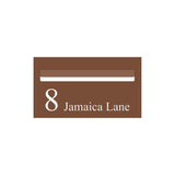 Corten Powder-Coated Aluminium Letterbox Faceplate 390 x 220 - 340 Slot