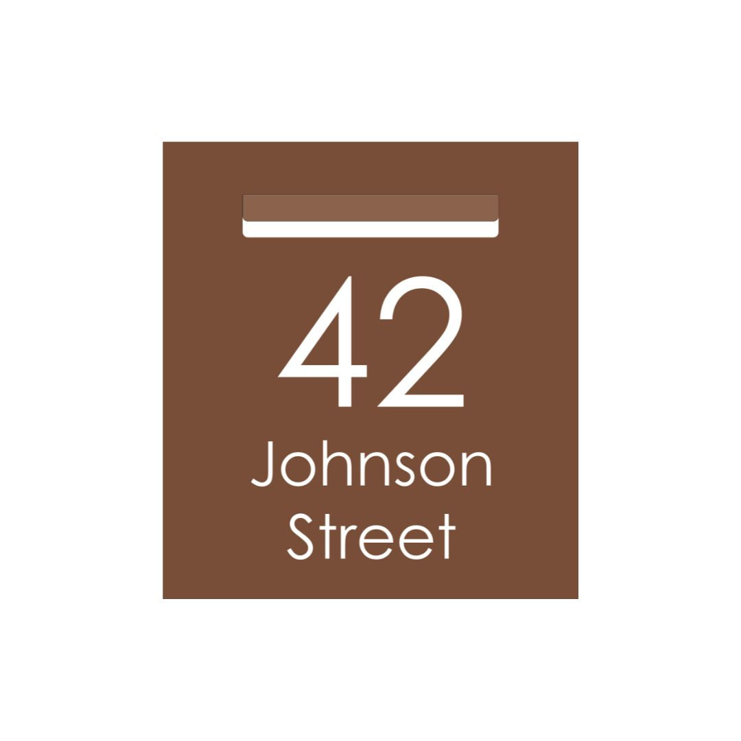 Corten Powder-Coated Aluminium Letterbox Faceplate 390 x 430 - 240 Slot
