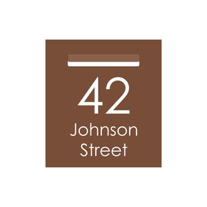 Corten Powder-Coated Aluminium Letterbox Faceplate 390 x 430 - 240 Slot