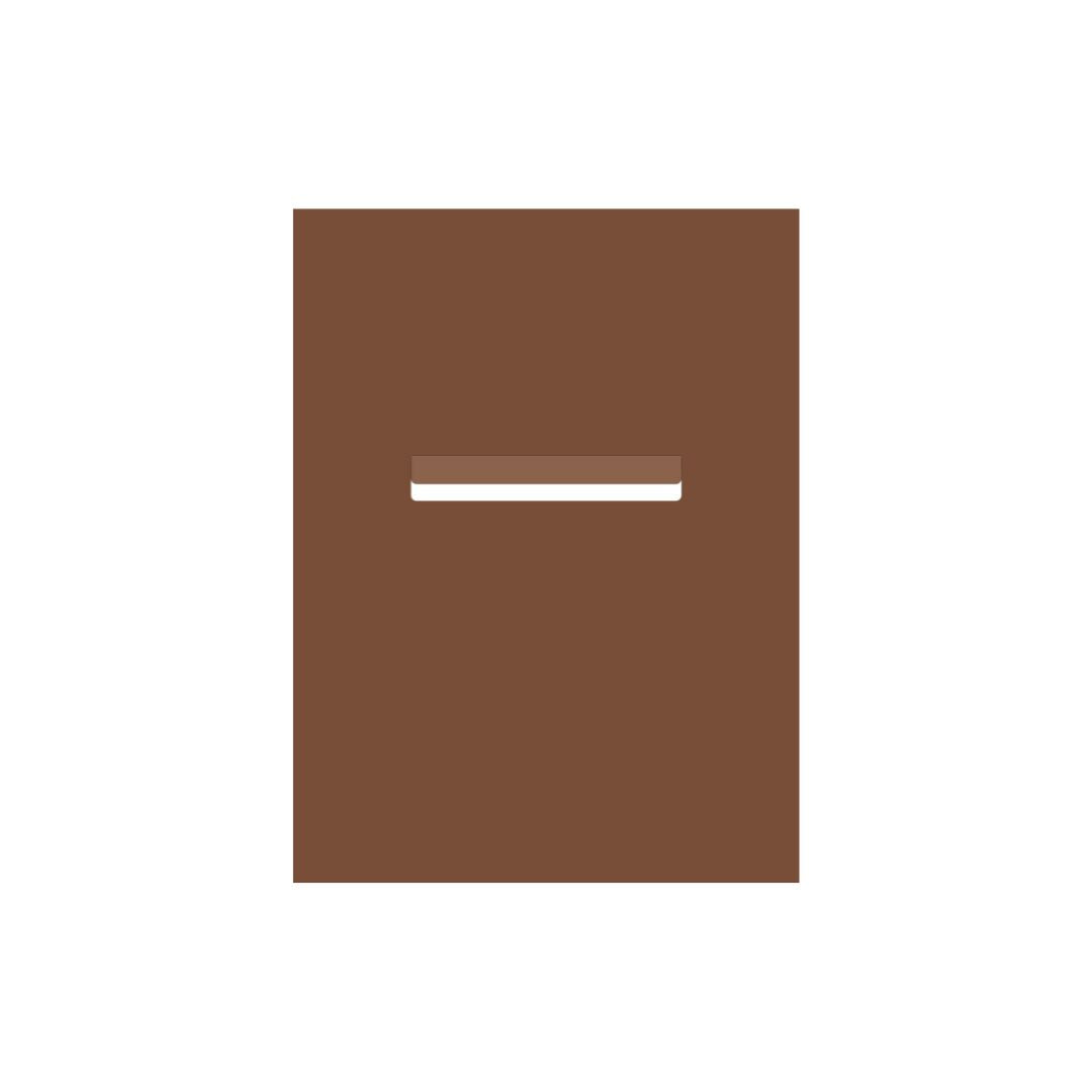 Corten Powder-Coated Aluminium Letterbox Faceplate 450 x 600 - 240 Slot