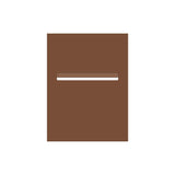 Corten Powder-Coated Aluminium Letterbox Faceplate 450 x 600 - 340 Slot