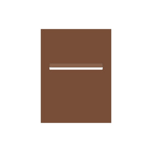 Corten Powder-Coated Aluminium Letterbox Faceplate 450 x 600 - 340 Slot