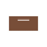 Corten Powder-Coated Aluminium Letterbox Faceplate (600 x 300) - 240 Central Slot