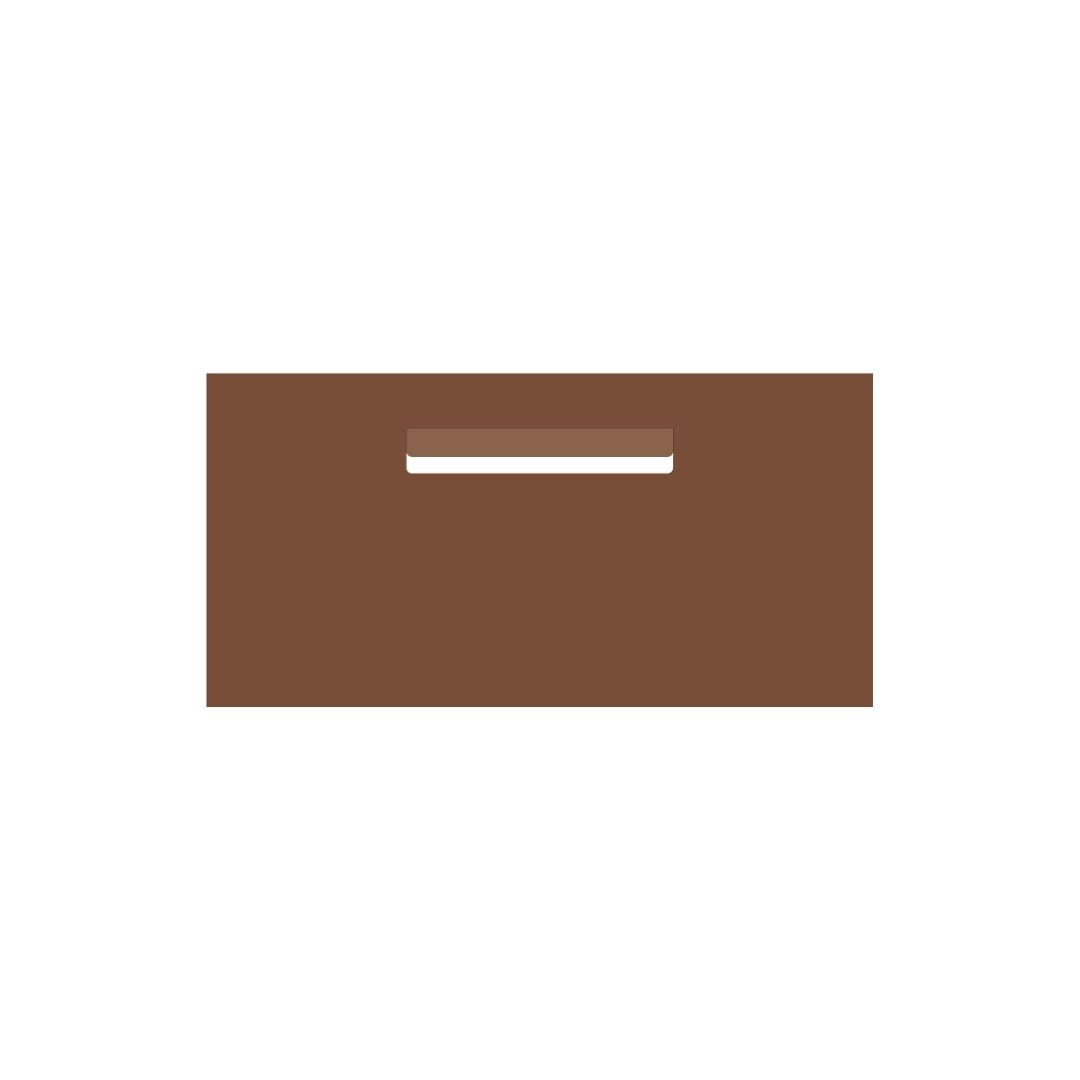 Corten Powder-Coated Aluminium Letterbox Faceplate (600 x 300) - 240 Central Slot