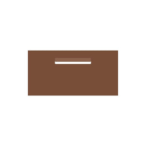 Corten Powder-Coated Aluminium Letterbox Faceplate (600 x 300) - 240 Central Slot